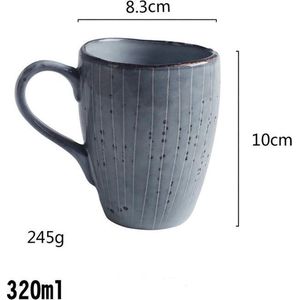 4x Mok- porselein - ⌀ 8.3CM (320ml) - Uniek gevormd
