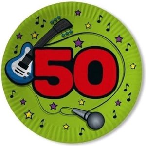 30x stuks party bordjes verjaardag 50 jaar - Abraham of Sara feestartikelen - Formaat 23 cm