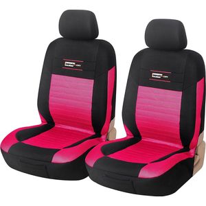 Autostoelhoezen voorstoelen Roze Zwart / autostoelhoezen Set Roze universeel / Autohoezen voor Bestuurdersstoel & passagier / autoaccessoires interieurdecoratie