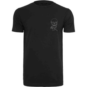 Mister Tee - Skull One Line Heren T-shirt - 4XL - Zwart