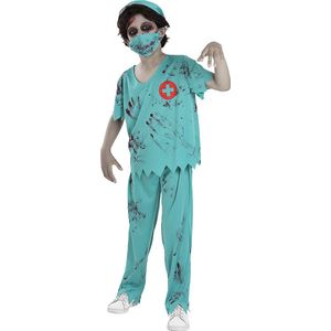 Funidelia | Zombie Dokter Kostuum Voor voor jongens - Ondood, Halloween, Horror - Kostuum voor kinderen Accessoire verkleedkleding en rekwisieten voor Halloween, carnaval & feesten - Maat 107 - 113 cm - Wit