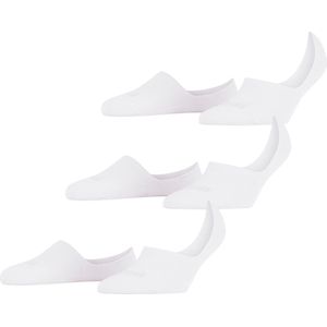 FALKE Step 3-Pack onzichtbare antislip kousenvoetjes duurzaam katoen multipack footies dames wit - Maat 35-36