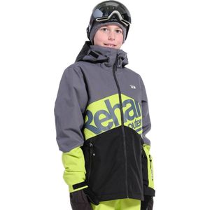 Rehall REED-R-jr. Jongens Wintersportjas Zwart 164 - Ski Jas - Snowboardjas - Gevoerde Jas