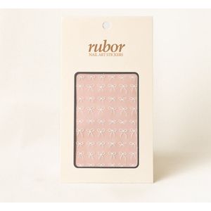 Rubor nail-art stickers white bow - nagel stickers - strikjes - strik - wit