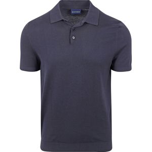 Suitable - Knitted Polo Navy - Modern-fit - Heren Poloshirt Maat L