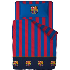 Fc Barcelona Dekbedovertrek Stripes 240 X 220 Cm (Kussensloop 45 X 175 Cm)