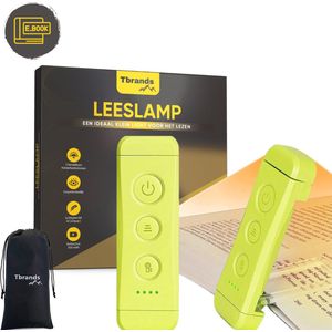 Tbrands® - LED Leeslampje met Klem – voor Boek - Amber licht - USB Oplaadbaar - Voor in Bed