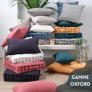 Hoofdbord - afmeting 70 x 45 x 10 cm - 100% katoen - kleur carbon - model Oxford - katoen - uitzonderlijke kwaliteit - elegant en zacht aanvoelend - perfect voor elke slaapkamer