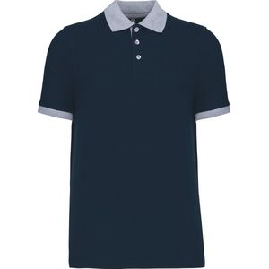 Kariban Piqué-herenpolo tweekleurig K258 - Navy / Oxford Grey - S
