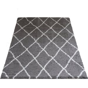 Vloerkleed Jeffie Grey 160 x 230 cm