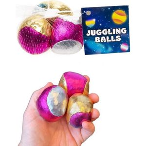 Metallic Jongleerballen 3 delig - juggling balls
