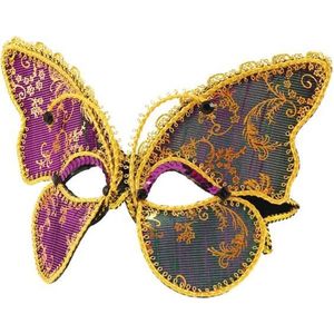 Masker vlinder paars/groen