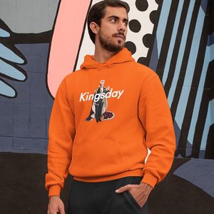 Oranje Koningsdag Hoodie Willem Alexander Kingsday - Maat L - Uniseks Pasvorm - Oranje Feestkleding
