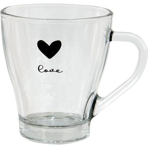 Clayre & Eef Theeglas 200 ml Glas Hart Love Theemok