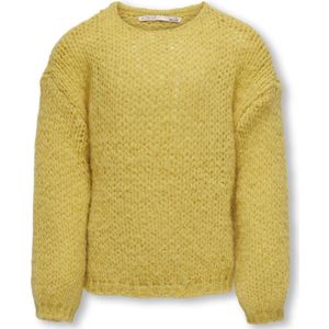 ONLY KOGNEWNORDIC LIFE LS O-NECK KNT Meisjes Trui - Misted Yellow - Maat 122/128
