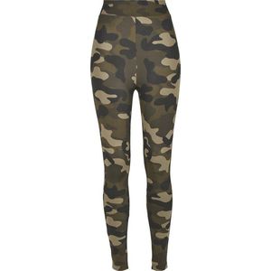 Dames Ladies High Waist Camo Tech Leggings wood