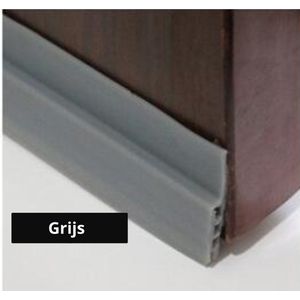 V&P Tochtstrip - Aanpasbare Tochtstopper - Zelfklevende tochtstrip voor deuren – Tochthond – Tochtkussen – Tochtband – Duurzaam – Isolatie - Grijs - 100 cm x 5 cm