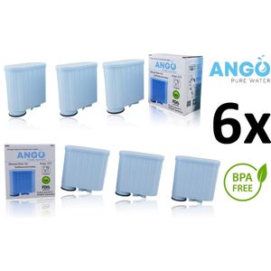 6 x ANGO waterfilter filter voor Saeco & Philips AquaClean koffiemachine CA6707, CA6903, CA6903/00, CA6903/01, CA6903/10, CA6903/99. Incanto Serie™, Intelia Deluxe Serie™, PicoBaristo Serie™, GranBaristo Serie™, Exprelia Serie��™, Xelsis Serie™ en meer