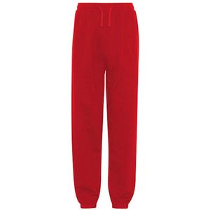 Fairtrade Joggingsbroek met elastische manchetten Red - L