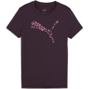 PUMA TRAIN FAVORITE Tee G Meisjes Sportshirt - Midnight Plum - Maat 116