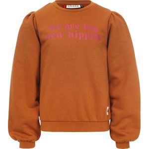 LOOXS Little 2332-7345-516 Meisjes Sweater/Vest - Maat 128 - Bruin van 87% Cotton 13% Polyester
