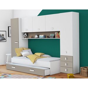 Eenpersoonsbed Tidy met kast en lade 90x200 cm