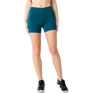 Bellivalini Dames Leggings - Sport - Vrijetijdsbroek - Korte - Katoen - Smaragdgroen - M - BLV-BLV50-186-LE