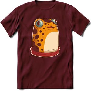 Hello there T-Shirt Grappig | Dieren kikker Kleding Kado Heren / Dames | Animal Skateboard Cadeau shirt - Burgundy - XXL