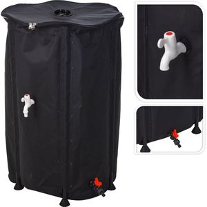 Regenton - 250 liter - Watertank- Vouwbaar - 60x H90cm- Kraan-Tuinslangaansluiting-Ritssluiting voor snelle toegang