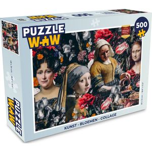 Puzzel Kunst - Bloemen - Collage - Legpuzzel - Puzzel 500 stukjes