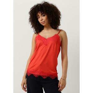 CC Heart Lace Top Tops & T-shirts Dames - Shirt - Oranje - Maat XS