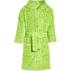 Playshoes - Fleece badjas voor jongens - Dino - Groen - maat 134-140cm