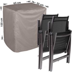 Raffles Covers Tuinstoelhoes - 65 x 50 H: 100 cm - RFOLD50 - Waterdicht - Ademend - UV-bestendig - Elastisch rijgkoord - Beschermhoes tuinmeubelen
