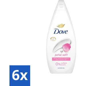 Dove Petal Soft - Douchegel - Sulfaatvrij - 250 ml - Voordeelverpakking - 6 stuks