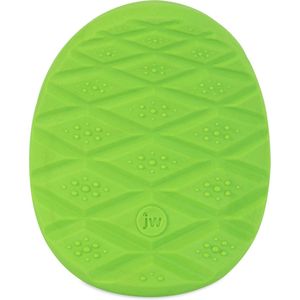 JW Prickl-ee pear teether - Hondenspeelgoed - Verzacht tandpijn - Kauwspeeltje - Duurzaam rubber - Groen - ø 17 cm