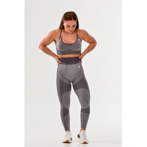 Hera fitness outfit / fitness kleding set voor dames / fitness legging + sport bh / sportoutfit (donkergrijs)