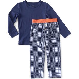 Little Label Pyjama Jongens Maat 146-152/12Y - blauw, groen - Geruit - Pyjama Kind - Zachte BIO Katoen