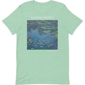 Claude Monet 'Waterlelies' (""Water Lilies"") Beroemd Schilderij T-Shirt | Unisex Klassiek Kunst T-shirt | Heather Dust | S