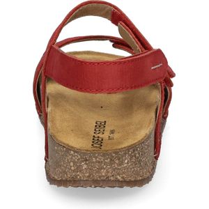 Hannah - 02 - Sandalen - Effen - Leer - Velcro Sluiting - Blokhak
