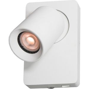 Wandlamp Megano Wit - 1x GU10 LED 4,6W 2700K 355lm - IP20 > wandlamp binnen wit | wandlamp wit | leeslamp wit | bedlamp wit | spotje wit | wandspot wit | led lamp wit | sfeer lamp wit