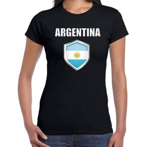 Argentinie landen t-shirt zwart dames - Argentijnse landen shirt / kleding - EK / WK / Olympische spelen Argentina outfit M