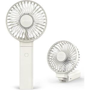 Handventilator Stille USB-Ventilator 4 Snelheden Mini USB Oplaadbaar - Draagbare Ventilator 3350mAH Krachtig 17 Uur Langdurig - Duurzaam Wit Op Reis Kantoor