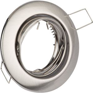 Spot Armatuur GU10 - GU10 Inbouwspot - Rond - Chroom - Aluminium - Kantelbaar Ø82mm