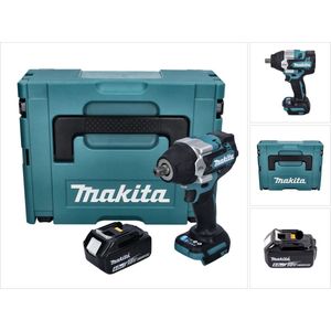 Makita DTW 701 G1J accu slagmoersleutel 18 V 700 Nm 1/2"" XPT Borstelloos + 1x oplaadbare accu 6.0 Ah + Makpac - zonder oplader