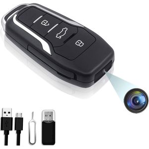 Verborgen Spy Camera Auto Sleutel met 1080P HD Video, Bewegingsdetectie, 64GB Geheugenkaart, 6 Uur Batterijduur, Geen Wifi Nodig - Discrete Camera voor Binnengebruik