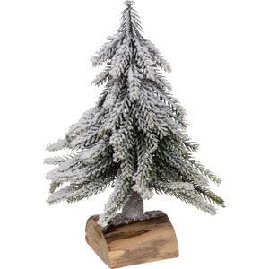 Kerstboom mini - Goud / zilver of sneeuw - H20 cm - Tafeldecoratie - OPGELET GEASSORTEERD GELEVERD
