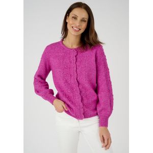 Damart - Cardigan tricot met siersteek Thermolactyl - Violet - L