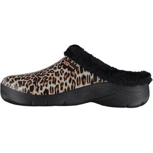 Xq Footwear Tuinklompen Dames Rubber/imitatiebont Bruin Mt 38