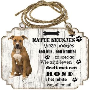 Spreukenbordje hond: American Staffordshire Terrier