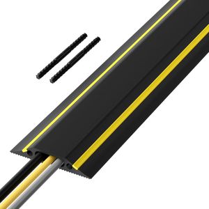 Vloerkabelafwerking - Kabelmanagement - 1,8 meter - Zwart en geel